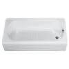 American Standard | New Salem 60" Enameled Steel Soaking Bathtub With Right Hand Drain -Faucet 0255112020 new salem 60 inch by 30 inch integral apron bathtub