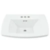 American Standard | Edgemere 25" Fireclay Pedestal Bathroom Sink With 3 Faucet Holes At 4" Centers And Overflow - Less Pedestal -Faucet 0445.004
