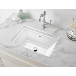 American Standard | Estate 19-3/4" Undermount Vitreous China Bathroom Sink With Overflow 11 American Standard | Estate 19-3/4" Undermount Vitreous China Bathroom Sink With Overflow -Faucet 0483.000.020 life2