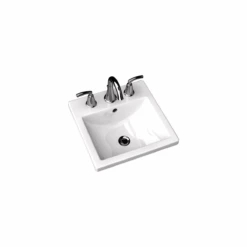 American Standard | Studio Carre 16-3/8" Drop In Porcelain Bathroom Sink For Widespread Faucets -Faucet 0642.001.020gal