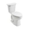 American Standard | Edgemere 1.28 GPF Two Piece Elongated Chair Height Toilet - Less Seat -Faucet 204ab104020 edgemere right height elongated toilet white