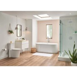 American Standard | Studio S 68" Free Standing Acrylic Soaking Tub With Center Drain And Overflow -Faucet 2549004020 10