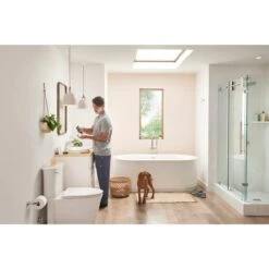 American Standard | Studio S 68" Free Standing Acrylic Soaking Tub With Center Drain And Overflow -Faucet 2549004020 12