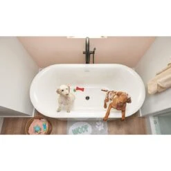 American Standard | Studio S 68" Free Standing Acrylic Soaking Tub With Center Drain And Overflow -Faucet 2549004020 17