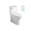 American Standard | Cadet 3 Elongated Two-Piece Toilet With Concealed Trapway, EverClean Surface, PowerWash Rim And Right Height Bowl - Includes Slow-Close Seat -Faucet 2989101b