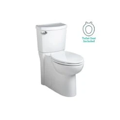 American Standard | Cadet 3 Elongated Two-Piece Toilet With Concealed Trapway, EverClean Surface, PowerWash Rim And Right Height Bowl - Includes Slow-Close Seat