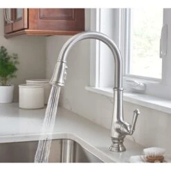 American Standard | Delancey Single Handle Pull-Down Spray Kitchen Faucet -Faucet 4279300 4