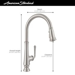 American Standard | Delancey Single Handle Pull-Down Spray Bar Faucet -Faucet 4279410002 infographic 3