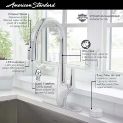 American Standard | Saybrook Single-Handle Pull-Down Dual Spray Kitchen Faucet 1.5 Gpm/5.7 L/min With Filter -Faucet 4902330 INFOGRAPHIC