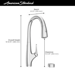 American Standard | Saybrook Single-Handle Pull-Down Dual Spray Kitchen Faucet 1.5 Gpm/5.7 L/min With Filter -Faucet 4902330 INFOGRAPHIC 1