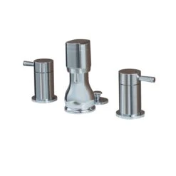 American Standard | Double Handle Deck Mounted Bidet Fitting Faucet With Speed Connect Metal Drain From The Serin Collection