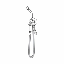 American Standard | Bed Pan Cleanser With Vacuum Breaker, 10" Spray End, 45" Rubber Hose
