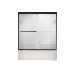 American Standard | 60" X 58" Euro Frameless By-Pass Double Sliding Shower Door With Clear Glass