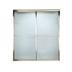 American Standard | Prestige 58" Tall Framed, Bypass, Rain Glass Shower Door - Fits 57-1/2" To 59-1/2" Width Openings