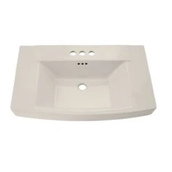 American Standard | Townsend 30" Fireclay Pedestal Bathroom Sink With 3 Faucet Holes At 4" Centers And Overflow - Less Pedestal