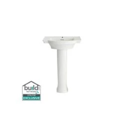 American Standard | Estate 24" Pedestal Bathroom Sink With 1 Hole Drilled And Overflow 14 American Standard | Estate 24" Pedestal Bathroom Sink With 1 Hole Drilled And Overflow -Faucet american standard 0900 100 newbuild1