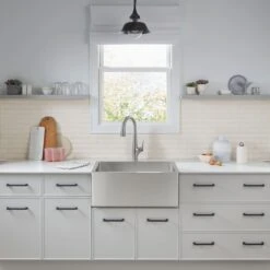 American Standard | Avery 30" Farmhouse Single Basin Stainless Steel Kitchen Sink With Basket Strainer, Basin Rack, And Sound Dampening Technology -Faucet american standard 1180sb 3020ss alternate image 13