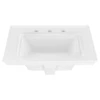 American Standard | Town Square S 24" Rectangular Fireclay Drop In Bathroom Sink With Overflow And 3 Faucet Holes At 8" Centers -Faucet american standard 1203008 020 9459039