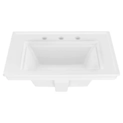 American Standard | Town Square S 24" Rectangular Fireclay Drop In Bathroom Sink With Overflow And 3 Faucet Holes At 8" Centers
