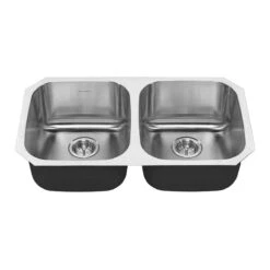 American Standard | Portsmouth 32-1/4" Double Basin Stainless Steel Kitchen Sink For Undermount Installations - Drains Included