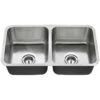 American Standard | American Standard 32" Double Basin Stainless Steel Kitchen Sink For Undermount Installations - Drains Included -Faucet american standard 18db 9321800t 075