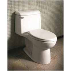 American Standard | Champion 4 Elongated One-Piece Toilet With EverClean Surface, Right Height Bowl - Includes Slow-Close Seat -Faucet american standard 2034 314 alternate3 23