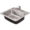 American Standard | Colony 25" Single Basin Stainless Steel Kitchen Sink For Drop In Installations With Three Faucet Holes - Stainless Steel Faucet And Drains Included