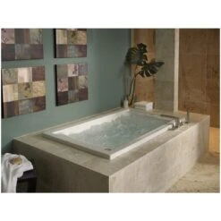 American Standard | Evolution 60" Fiberglass Acrylic Air Bathtub With Reversible Drain And EverClean Technology -Faucet american standard 2422 068c alternative 3 11