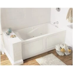 American Standard | Evolution 60" Acrylic Air Bathtub With Right Drain, Heated Air Blower, EverClean Technology, And Deep Soak Drain - Lifetime Warranty -Faucet american standard 2425 168c alternative 2 13