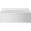 American Standard | Town Square S 60" Three Wall Alcove Acrylic And Fiberglass Soaking Tub With Left Drain -Faucet american standard 2544202 020 66340