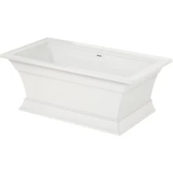 American Standard | Town Square S 68" Free Standing Acrylic Freestanding Tub With Center Drain -Faucet american standard 2546 004 angled view 50