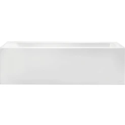 American Standard | Studio 60" L X 30" W Three Wall Alcove Acrylic Soaking Tub With Right Drain And Overflow