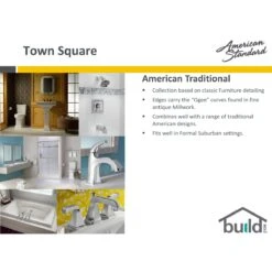American Standard | Town Square 59-1/2" Acrylic Soaking Bathtub With Center Drain - Lifetime Warranty -Faucet american standard 2748 002 townsquare collection 421