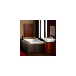 American Standard | Town Square 59-1/2" Acrylic Air / Whirlpool Combo Bathtub With Center Drain, EcoSilent System, EverClean Technology, Heated Air Blower, AcuMassage Jets, And Chromatherapy Lighting - Lifetime Warranty -Faucet american standard 2748 448wck2 application 190