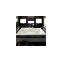 American Standard | Town Square 59-1/2" Acrylic Air / Whirlpool Combo Bathtub With Center Drain, EcoSilent System, EverClean Technology, Heated Air Blower, AcuMassage Jets, And Chromatherapy Lighting - Lifetime Warranty -Faucet american standard 2748 448wck2 application 191