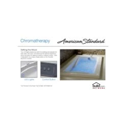 American Standard | Town Square 59-1/2" Acrylic Air / Whirlpool Combo Bathtub With Center Drain, EcoSilent System, EverClean Technology, Heated Air Blower, AcuMassage Jets, And Chromatherapy Lighting - Lifetime Warranty -Faucet american standard 2748 448wck2 technology 315