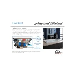 American Standard | Town Square 59-1/2" Acrylic Air / Whirlpool Combo Bathtub With Center Drain, EcoSilent System, EverClean Technology, Heated Air Blower, AcuMassage Jets, And Chromatherapy Lighting - Lifetime Warranty -Faucet american standard 2748 448wck2 technology 462