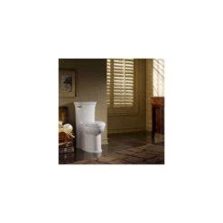 American Standard | Tropic Elongated One-Piece Toilet With Concealed Trapway, EverClean Surface, PowerWash Rim And Right Height Bowl - Includes Slow-Close Seat -Faucet american standard 2786 128 application sho 127