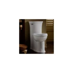 American Standard | Tropic Elongated One-Piece Toilet With Concealed Trapway, EverClean Surface, PowerWash Rim And Right Height Bowl - Includes Slow-Close Seat -Faucet american standard 2786 128 application sho 128