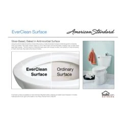American Standard | Tropic Elongated One-Piece Toilet With Concealed Trapway, EverClean Surface, PowerWash Rim And Right Height Bowl - Includes Slow-Close Seat -Faucet american standard 2786 128 technology grap 454