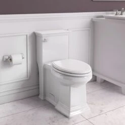 American Standard | Town Square S 1.28 GPF One Piece Elongated Chair Height Toilet With Left Hand Lever - Seat Included -Faucet american standard 2851a 104 alternate view 56