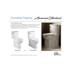 American Standard | Cadet 3 Elongated Two-Piece Toilet With Concealed Trapway, EverClean Surface, PowerWash Rim And Right Height Bowl - Includes Slow-Close Seat -Faucet american standard 2989 101 alternate image 206