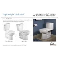 American Standard | Cadet 3 Elongated Two-Piece Toilet With Concealed Trapway, EverClean Surface, PowerWash Rim And Right Height Bowl - Includes Slow-Close Seat -Faucet american standard 2989 101 alternate image 208