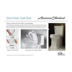 American Standard | Cadet 3 Elongated Two-Piece Toilet With Concealed Trapway, EverClean Surface, PowerWash Rim And Right Height Bowl - Includes Slow-Close Seat -Faucet american standard 2989 101 alternate image 209