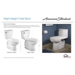 American Standard | Studio Floor Mounted Elongated Right Height Bowl Only - Seat Included -Faucet american standard 3075 120 technology grap 202