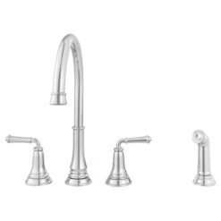 American Standard | Delancey Double Handle Widespread Kitchen Faucet - Includes Side Spray