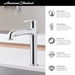 American Standard | Studio S 1.8 GPM Single Hole Pull Out Kitchen Faucet With Dock-Tite Technology -Faucet american standard 4803 1 alternate image 63