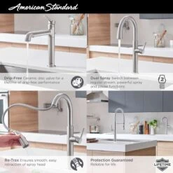 American Standard | Studio S 1.8 GPM Single Hole Pre Rinse Kitchen Faucet -Faucet american standard 4803 35 alternate image 76