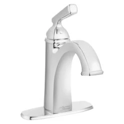 American Standard | Edgemere 1.2 GPM Single Hole Bathroom Faucet With Pop-Up Drain Assembly -Faucet american standard 7018 101 polished chrome side view 64