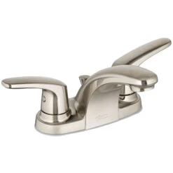 American Standard | Colony Pro Centerset Double Handle Bathroom Faucet With Pop-Up Hole, Plug Button, And Rod